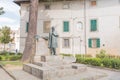 The statue of the Ulisse Dini located in the Pisa Royalty Free Stock Photo